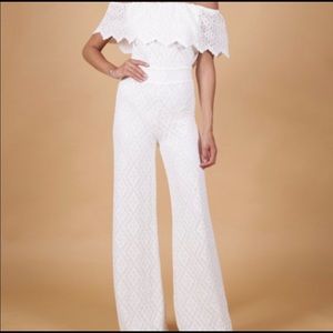 Nightcap Diamond White Lace Jumpsuit